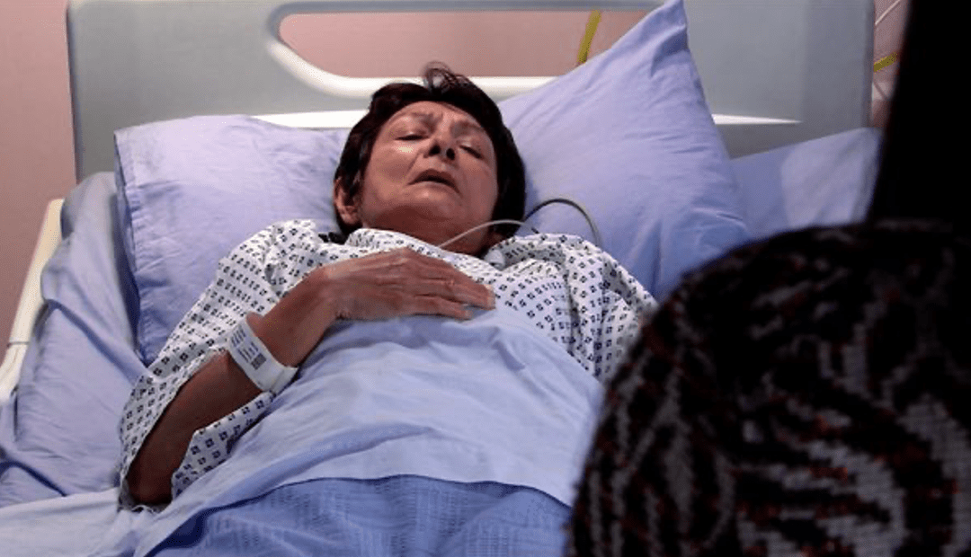 Back on the cobbles of Corrie with hospital equipment for Yasmeen heart attack storyline