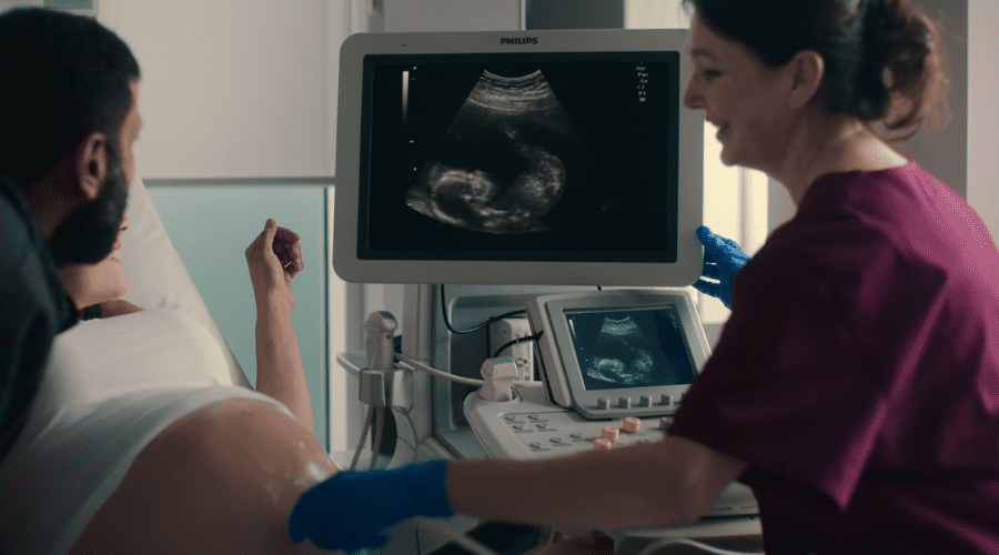 Ultrasound scanner on Fool Me Once (Netflix)